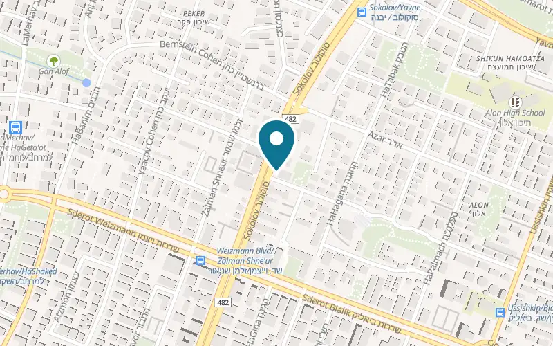Map showing Freddo at 86 Sokolov Street, Ramat HaSharon