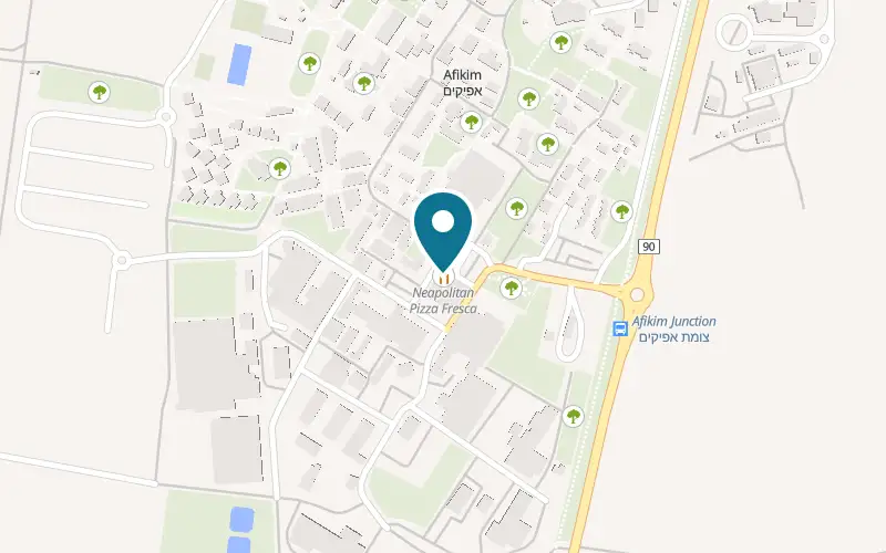 Map showing Fresca Pizzeria Napoletana at Kibbutz Afikim, Afikim