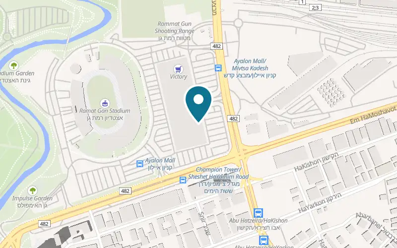 Map showing Fresh The Market at Ayalon Mall, on the cinema floor, Ramat Gan