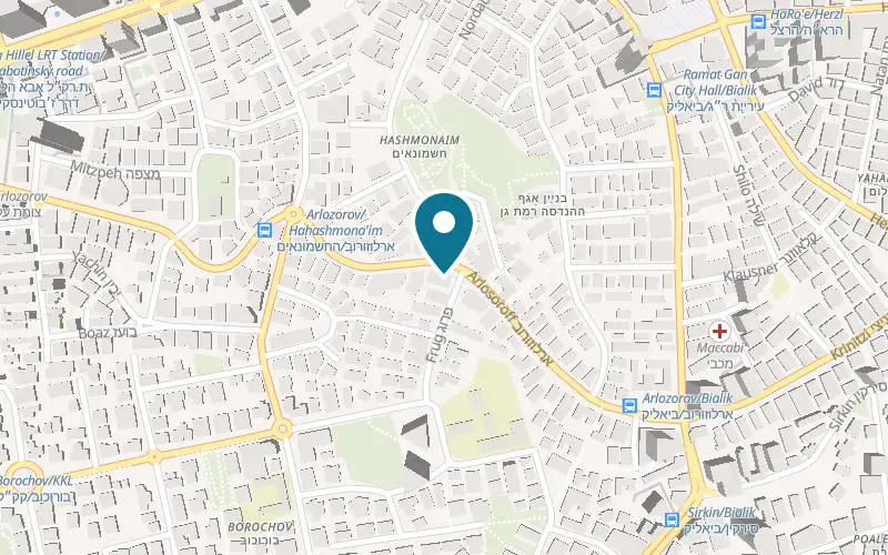Map showing Frug & Co at 29 Arlozorov Street, Ramat Gan