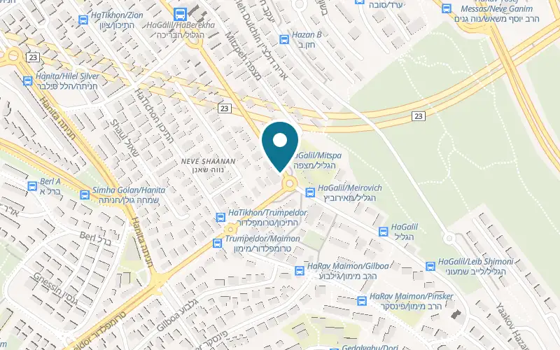 Map showing Furman's Neve Shaanan at 100 HaGalil Street, Neve Shaanan, Haifa