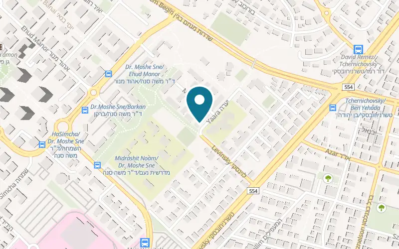 Map showing Pet Clinic, Dr. Galit Levin-Gihon, Kfar Saba at 1 Yaara Street, Kfar Saba