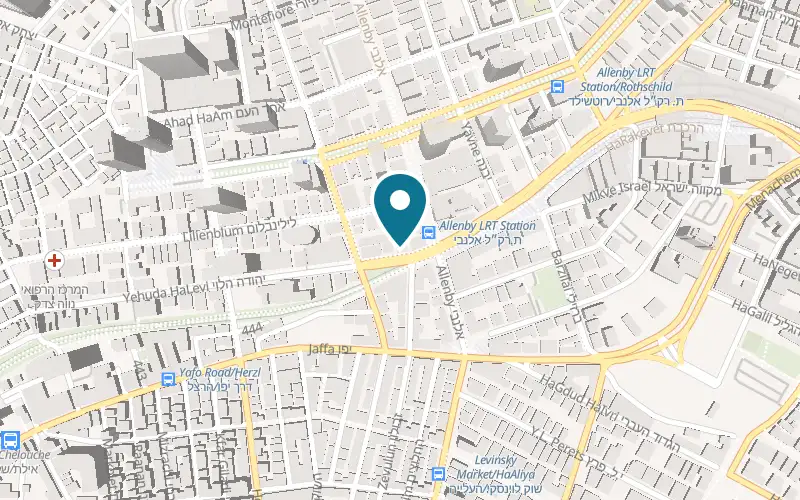 Map showing Ganga Yoga at 43 Yehuda HaLevi Street, Tel Aviv-Yafo