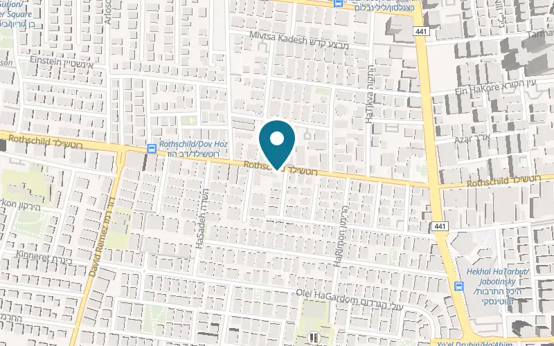 Map showing Garden 83 at 83 Rothschild Street, Rishon LeZion