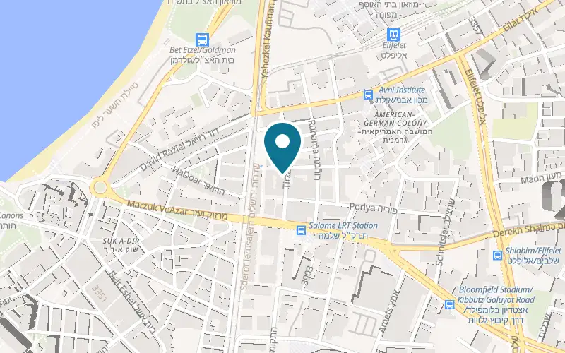 Map showing Gemma Jaffa at 14 Tirza Street, Jaffa, Tel Aviv-Yafo