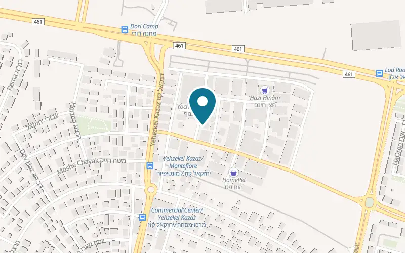 Map showing Ginati Garden Department Store at 3 David Cohen Street, Or Yehuda