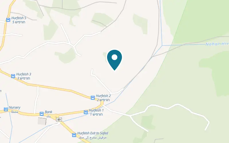 Map showing Givat HaShalva at Hurfeish, Hurfeish