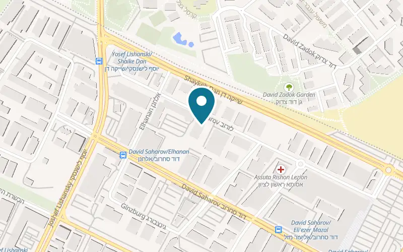 Map showing Gladiator at 8 Lazarov Street, Rishon LeZion