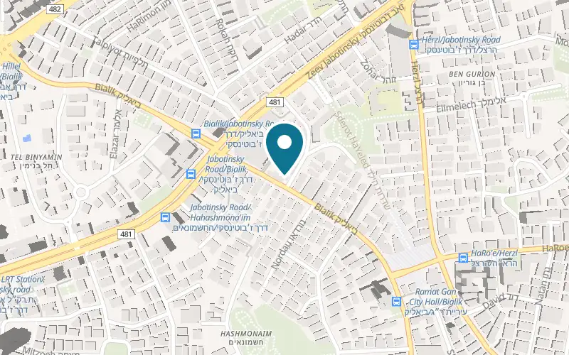 Map showing Glidanit at 68 Bialik Street, Ramat Gan