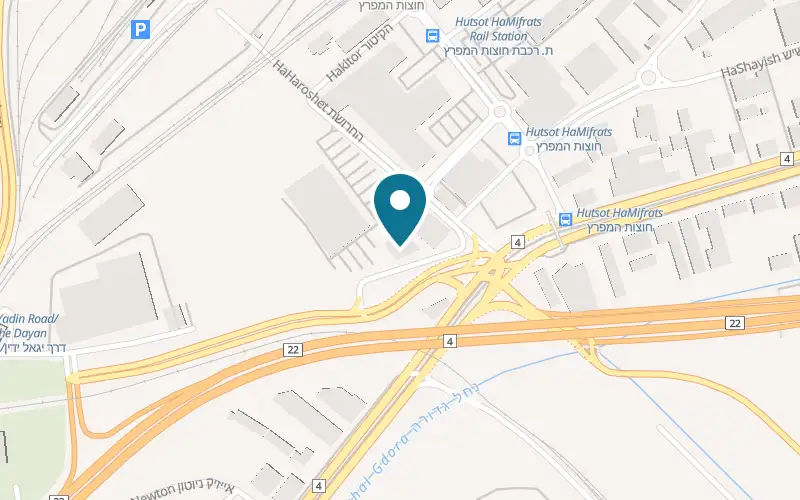 Map showing Gluten Free Bakery at 4 Moshe Dayan Street, Hutzot HaMifratz, Haifa