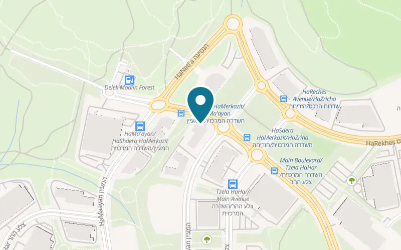 Map showing Gmax at 15 HaSdera HaMerkazit Street, Modi'in-Maccabim-Re'ut