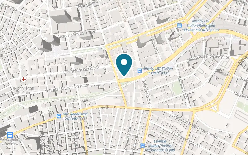 Map showing Go Asian Canteen Yehuda HaLevi at 39 Yehuda HaLevi Street, Tel Aviv-Yafo
