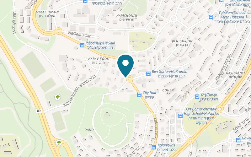 Map showing Golda Ma'alot-Tarshiha at 1 Ben Gurion Street, Ma'alot-Tarshiha