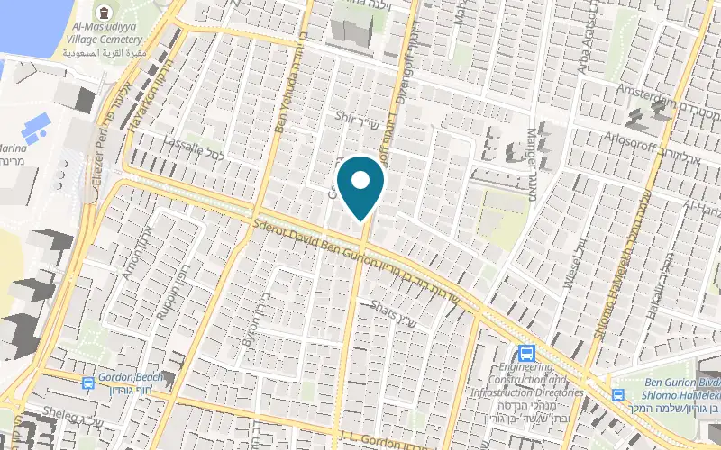 Map showing Goocha Dizengoff at 171 Dizengoff Street, Tel Aviv-Yafo
