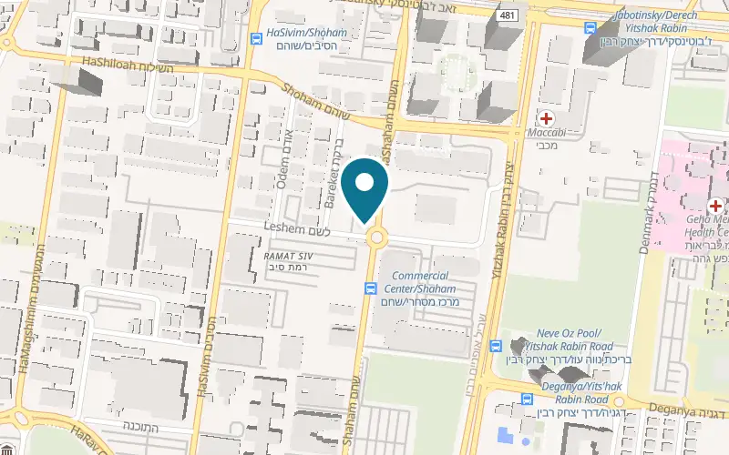 Map showing Goomba Petah Tikva at 11 Leshem Street, Kiryat Matalon, Petah Tikva