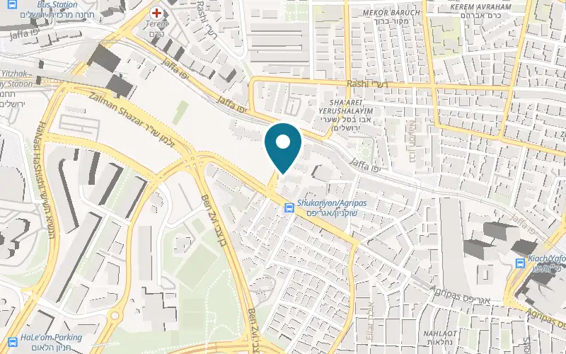 Map showing Gush Katif Museum at 5 Sha'arei Tsedek Street, Jerusalem