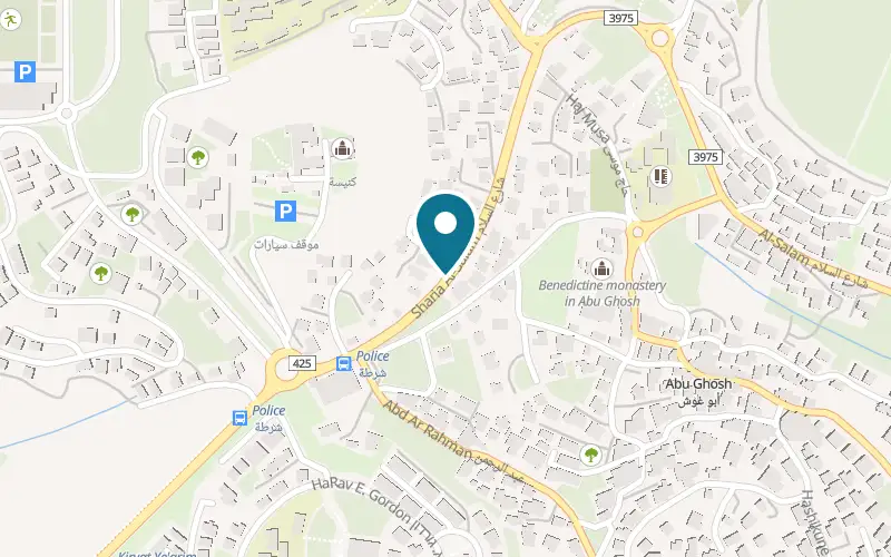 Map showing Haahuza Catering at 2 Derekh HaShalom, Abu Ghosh