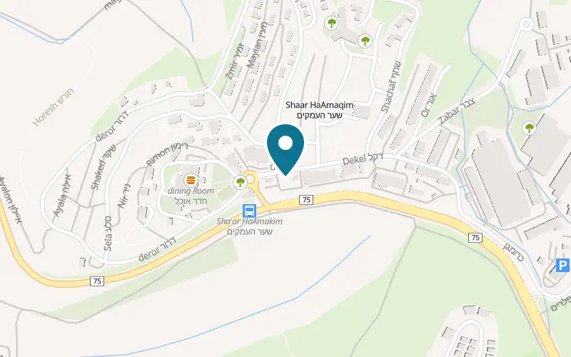 Map showing HaBikta at Kibbutz Sha'ar HaAmakim, Sha'ar HaAmakim