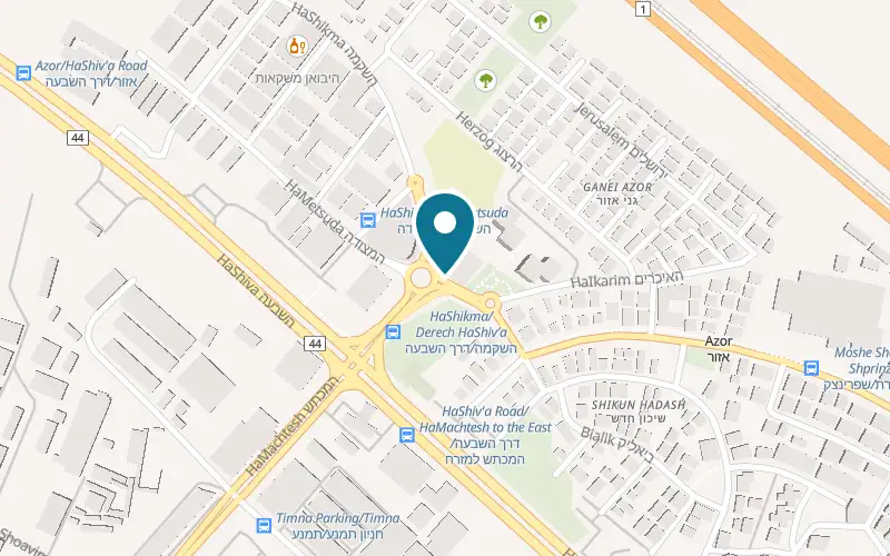 Map showing HaChalla at 6 HaMetzuda Street, Azor