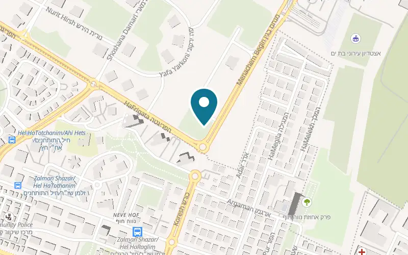 Map showing HaCountry Bat Yam at 1 Menachem Begin Street, Bat Yam