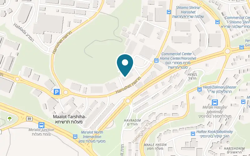 Map showing HaDayag at 8 Haroshet Street, Ma'alot-Tarshiha