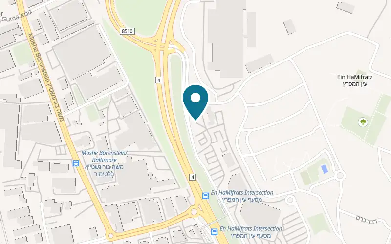 Map showing HaDayagim Restaurant at Ein HaMifratz Center, Ein HaMifratz