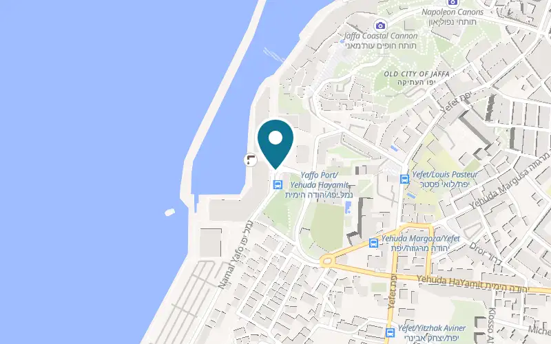 Map showing HaDayagim at 1 Jaffa Port, Tel Aviv-Yafo