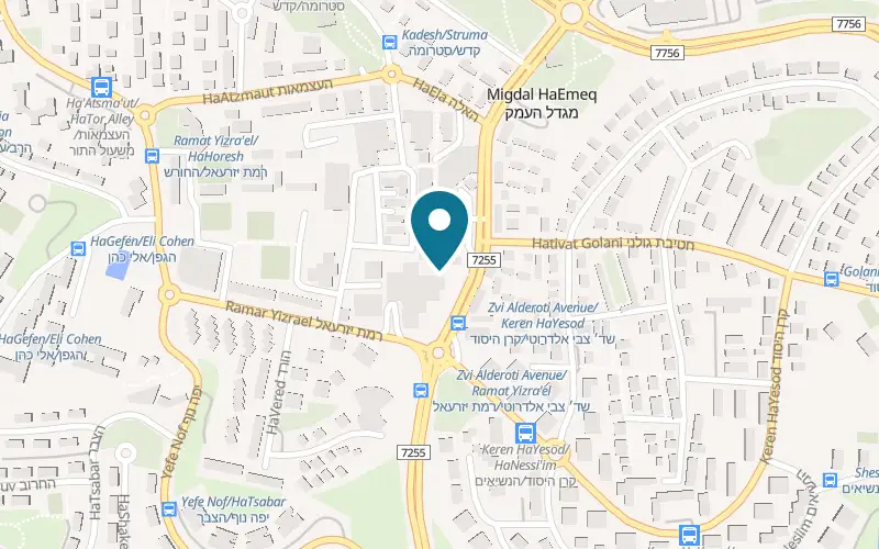 Map showing HaEsh Sheli at 16 Derech HaEmek, Migdal HaEmek