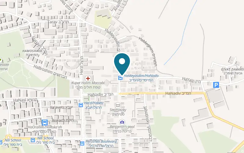 Map showing Hagafen at 68 HaMeyasdim Street (the pedestrian street), Zichron Yaakov