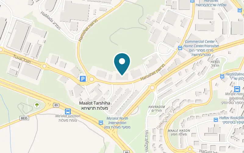 Map showing HaKatsaviya at 14 Haroshet Street, Maman Center, Ma'alot-Tarshiha