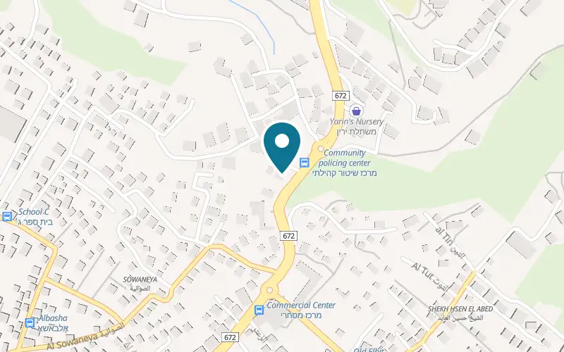 Map showing HaKeves Restaurant at Al-Karmel Street, al-Sawaniya neighbourhood, Daliyat al-Karmel