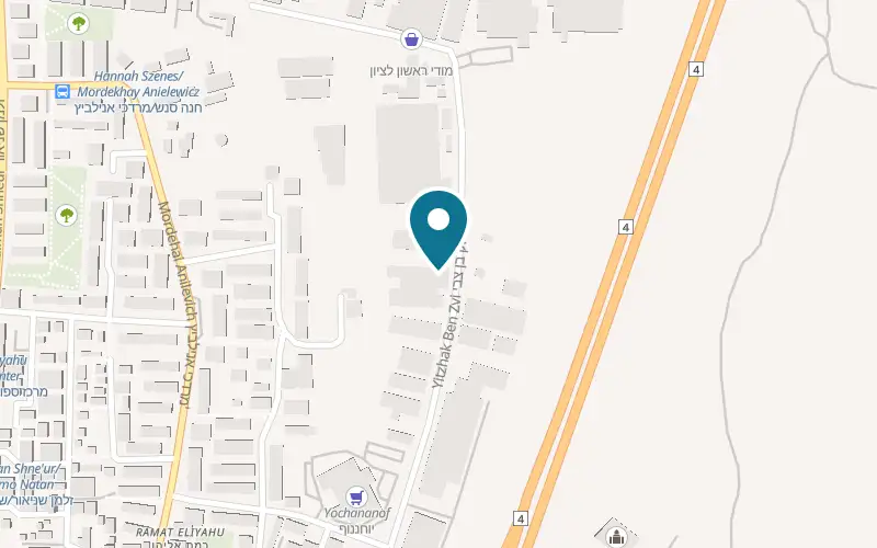 Map showing Hakohav Garage at 41 Yitshak Ben Tsevi Street, Rishon LeZion