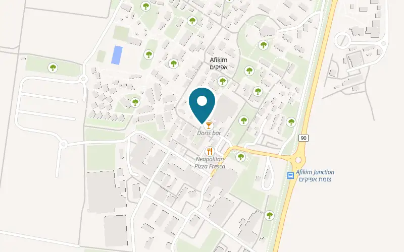 Map showing Halav uDvash at Kibbutz Afikim, Afikim