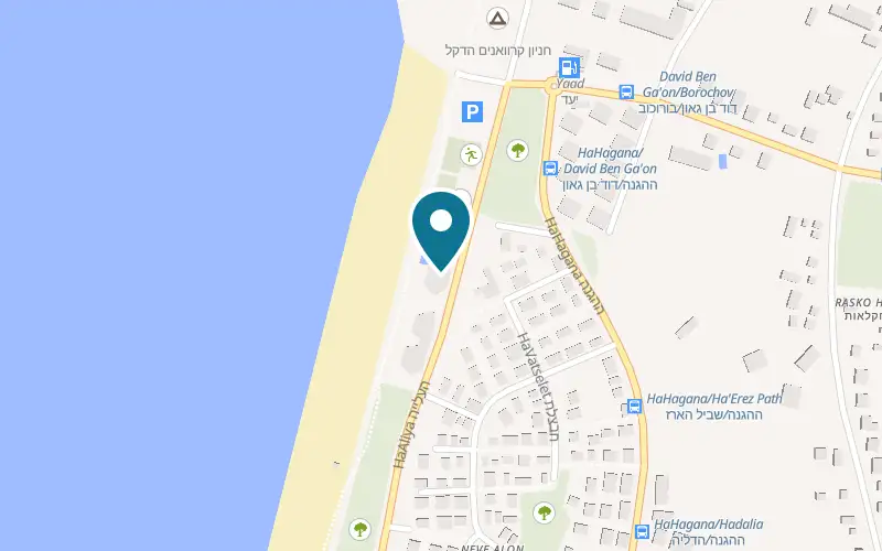 Map showing Halo Spa at Jacob Sea Life hotel, 75 HaAliya Street, Nahariya