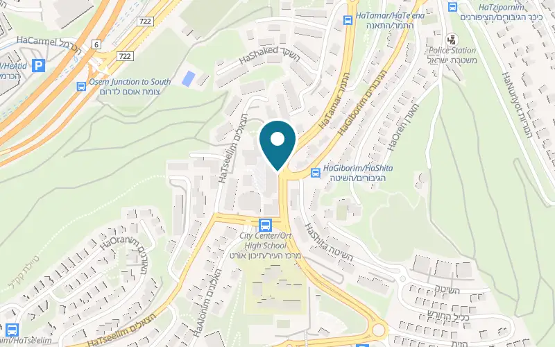 Map showing HaMaadania BaEmek at 4 HaTamar Street, Yokneam Illit