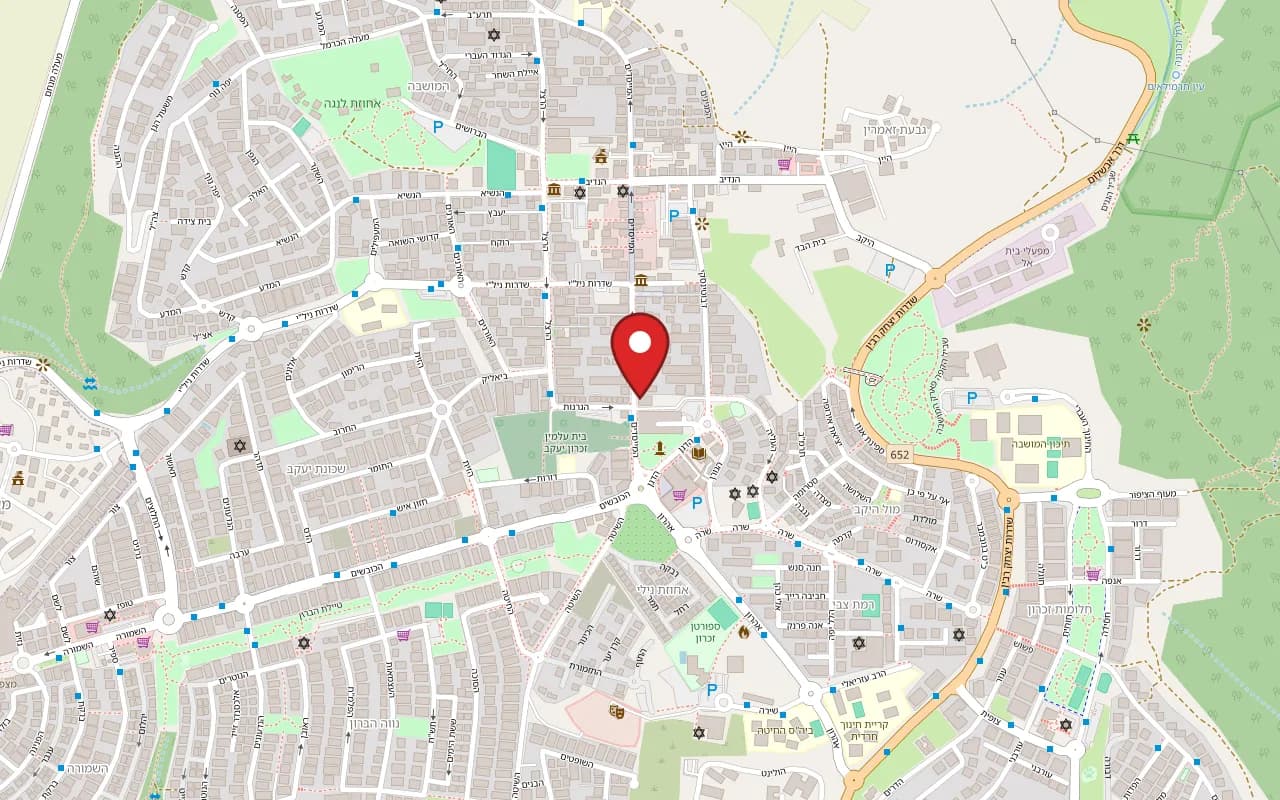 Map showing HaMeyasdim 16 at 16 HaMeyasdim Street, Zichron Yaakov