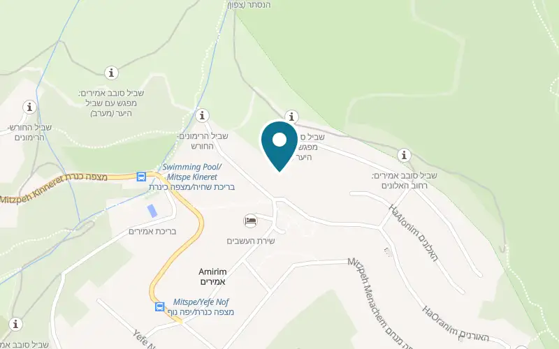 מפה: חמיאל צימרים ביער במושב אמירים, אמירים