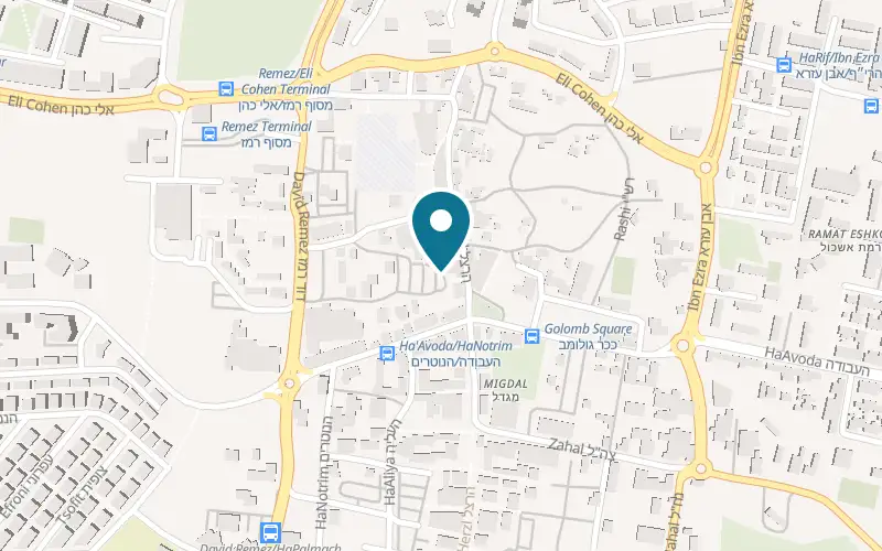 Map showing HaNitzahon shel Hani at Yakhin 1255, at the Ashkelon market, Ashkelon
