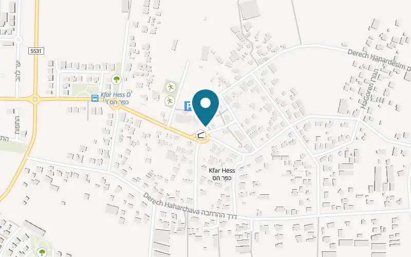 Map showing HaParpar HaLavan at Merkaz HaYevulim Street, Kfar Hess