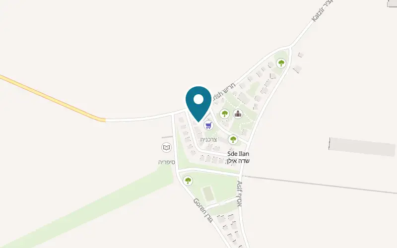 Map showing HaPina BeSde Ilan at Moshav Sde Ilan, Sde Ilan