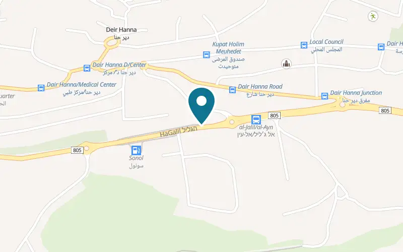 Map showing Hashalom Bakery at Plus code V969+4JP, Deir Hanna, Deir Hanna