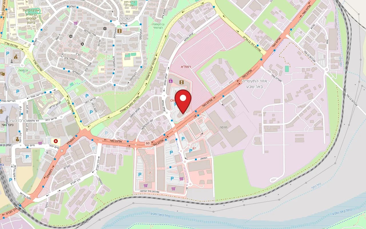 Map showing HaSifria at 25 Yitzhak Nafcha Street, Mivne compound (One Plaza), Beer Sheva
