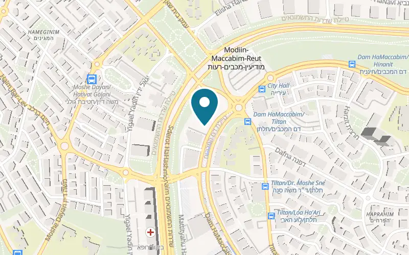 Map showing Hasmonean Heritage Museum at 24 Dam HaMaccabim Street, Modi'in-Maccabim-Re'ut