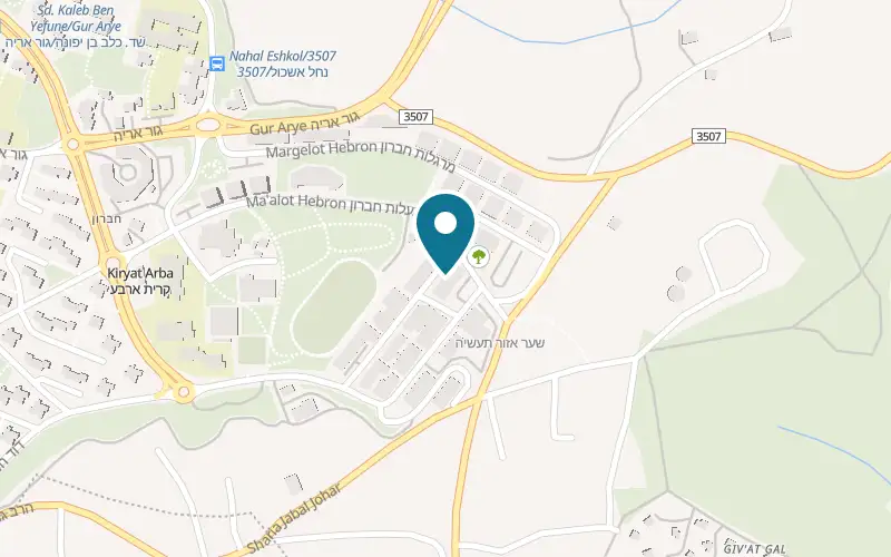 Map showing HaTaboon at Kiryat Arba industrial zone, Kiryat Arba