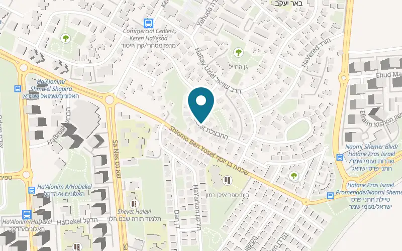 Map showing HaTripolitai BeTaam Shel Paam at 1 HaHavatzelet Street, Be'er Ya'akov