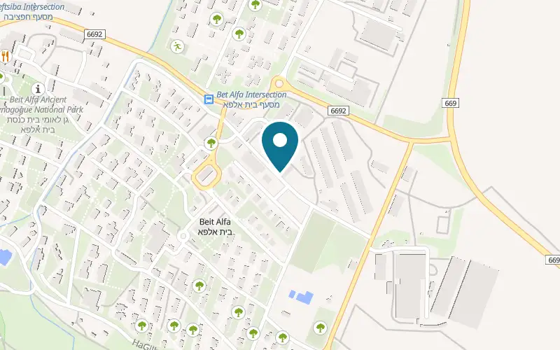 Map showing HaTris at Beit Alfa, Maayanot Valley, Beit Alfa