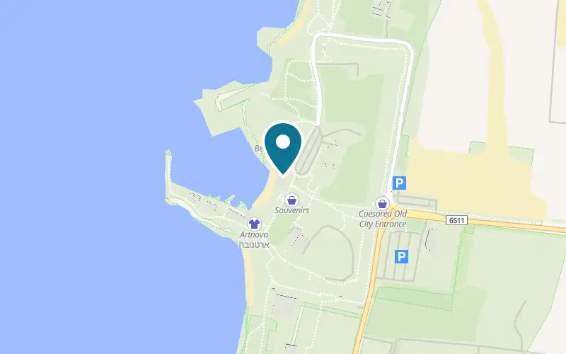 Map showing Hatzalbanim at The Old Port, Caesarea