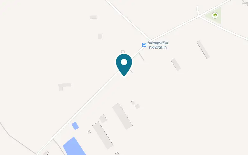 Map showing HaYogev 8 Winery at Moshav HaYogev, HaYogev