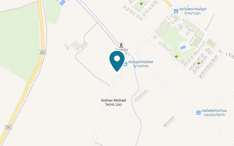 Map showing HaZait 43 at 43 HaZait Street, Moshav Kokhav Michael, Kokhav Michael