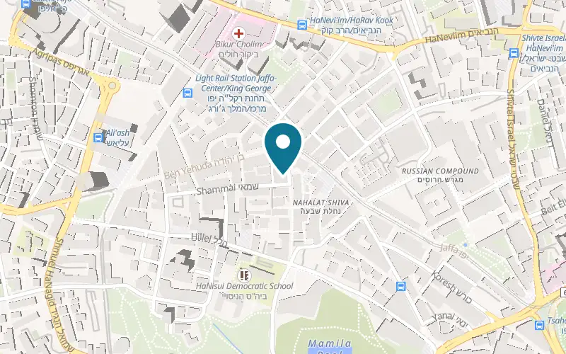 Map showing Herbert Samuel Jerusalem Spa at Herbert Samuel Jerusalem hotel, 25 Shamai Street, Zion Square, Jerusalem